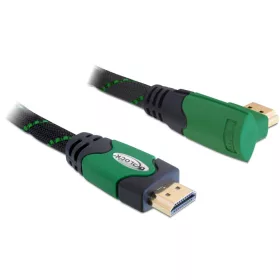   Delock High Speed HDMI-kábel típusú Ethernet   HDMI A dugós > HDMI A dugós derékszögű 4K 2 m (DL-82952)