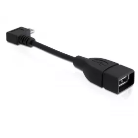   Delock USB kábel, micro-B, forgatott >  USB2.0-A anya OTG 11cm (DL-83104)