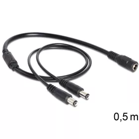   Delock DC elosztókábel, 5.5 x 2.1 mm 1 x anya > 2 x apa (DL-83286)
