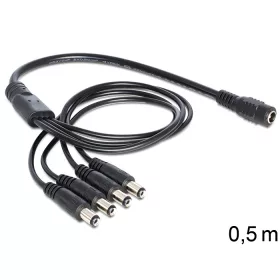   Delock DC elosztókábel, 5.5 x 2.1 mm 1 x anya > 4 x apa (DL-83287)