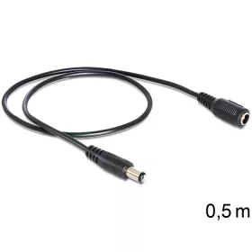   Delock DC (egyenáram) hosszabbító kábel, 5.5 x 2.1 mm apa > anya (DL-83290)