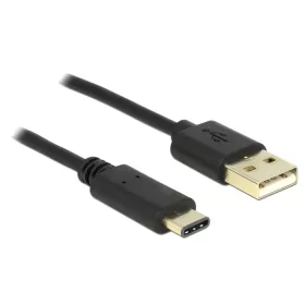   Delock USB 2.0-s kábel A-típusú csatlakozódugóval > USB Type-C 2.0 csatlakozódugóval, 2,0 m, fekete (DL-83327)
