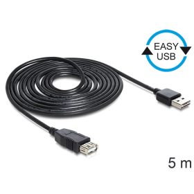   Delock EASY-USB 2.0 -A apa > USB 2.0-A anya hosszabbító kábel, 5 m (DL-83373)