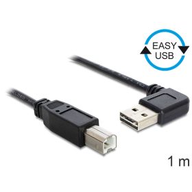   Delock EASY-USB 2.0 -A apa hajlított > USB 2.0-B apa kábel, 1 m (DL-83374)