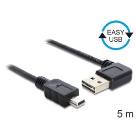   Delock EASY-USB 2.0 -A apa hajlított > USB 2.0 mini apa kábel, 5 m (DL-83381)