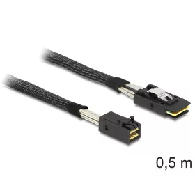  Delock Mini SAS HD x 4 SFF 8643 apa > Mini SAS x 4 36 Pin SFF 8087 apa kábel, 0,5 m (DL-83388)