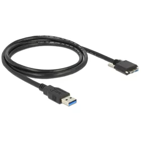   Delock Kábel USB 3.0 A típusú dugó > USB 3.0 Micro-B típusú dugó csavarokkal ellátott 1 m (DL-83597)
