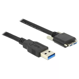   Delock Kábel USB 3.0 A típusú dugó > USB 3.0 Micro-B típusú dugó csavarokkal ellátott 3 m (DL-83599)