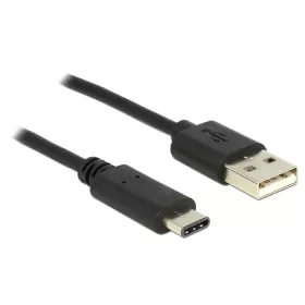   Delock Kábel USB C típus 2.0 dugó > USB 2.0 A típusú dugó 1 m fekete (DL-83600)