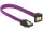 Delock SATA kábel 6 Gb/s 20 cm lefelé / egyenes fém lila Prémium (DL-83694)