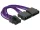 Delock tápkábel PCI Express 8 tűs apa > 2 x 4 tűs apa textil árnyékolás lila (DL-83705)
