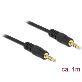   Delock Stereo Jack kábel 3.5 mm 3 pin apa > apa 1 m fekete (DL-83744)