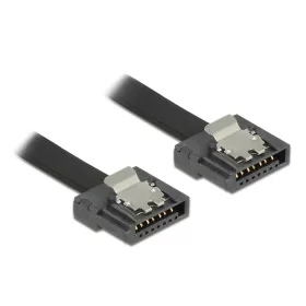 Delock kábel SATA FLEXI 6 Gb/s 10 cm fekete fém (DL-83838)
