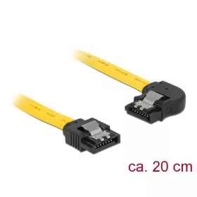   Delock 6 Gb/s sebességet biztosító SATA-kábel egyenes csatlakozódugóval > balra néző SATA-csatlakozó (DL-83958)