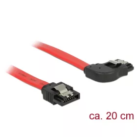   Delock 6 Gb/s sebességet biztosító SATA-kábel egyenes csatlakozódugóval > jobbra néző SATA-csatlakoz (DL-83967)