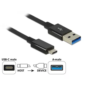   Delock SuperSpeed USB-kábel, 10 Gbps (USB 3.1 Gen 2) USB Type- C csatlakozódugóval > USB Type-A csa (DL-83983)