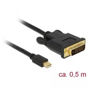   Delock Kábel mini Displayport 1.1 dugó > DVI 24+1 dugó 0,5 m (DL-83987)