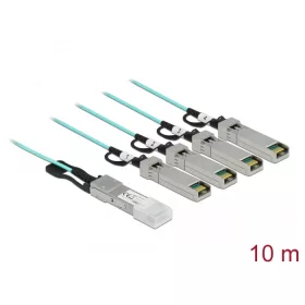   Delock Aktív optikai kábel QSFP+ > 4 x SFP+ 10 m (DL-84073)