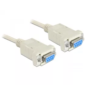   Delock soros null modem kábel, 9 pin anya / anya, 3 m (DL-84169)