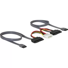   Delock SATA kábel 2 HDD-hez, all in one, 3Gbs, 10cm/50 cm (DL-84239)