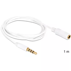   Delock audio sztereo Jack 3.5 mm apa / anya iPho 4 pin kábel, 1 m (DL-84480)