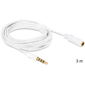   Delock audio sztereo Jack 3.5 mm apa / anya IPho 4 pin kábel, 3 m (DL-84483)