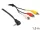Delock kábel sztereo jack 3.5 mm 4 pin apa, forgatott > 3 x RCA apa, 1,5 m (DL-84504)