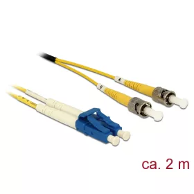   Delock Kábel, optikai szálas LC > ST egyszeres OS2, 2 m (DL-84612)