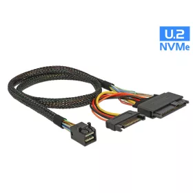   Delock Kábel SFF-8643 dugó > U.2 SFF-8639 + SATA tápcsatlakozó 50 cm (DL-84819)