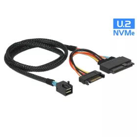   Delock Kábel SFF-8643 dugó > U.2 SFF-8639 dugó + SATA tápcsatlakozó 75 cm (DL-84821)