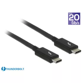   Delock Thunderbolt  3 (20 Gb/s) USB-C  kábel, csatlakozódugó > csatlakozódugó, passzív, 1,5 m, 5 A, (DL-84846)