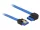 Delock SATA-kábel, 6 Gb/s, hüvely, egyenes > SATA hüvely, jobbra nézo csatlakozódugóval, 50 cm, kék (DL-84991)
