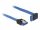 Delock SATA-kábel, 6 Gb/s, hüvely, egyenes > SATA hüvely, felfelé ívelt, 30 cm, kék aranyszínu kapcs (DL-84996)
