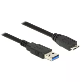   Delock USB 3.0-s kábel A-típusú csatlakozódugóval > USB 3.0-s, Micro-B-típusú csatlakozódugóval, 3,0 (DL-85075)