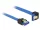 Delock SATA-kábel, 6 Gb/s, hüvely, egyenes > SATA hüvely, lefelé ívelt, 10 cm, kék aranyszínu kapcso (DL-85088)