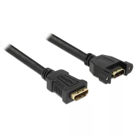   Delock kábel HDMI A anya > HDMI A anya panelrögzítés 25 cm (DL-85100)