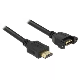   Delock kábel HDMI A apa > HDMI A anya panelrögzítés 1 m (DL-85102)