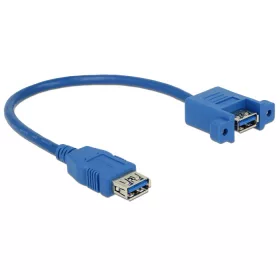   Delock kábel USB 3.0 Type-A anya > USB 3.0 Type-A anya  beépített panel 25 cm (DL-85111)