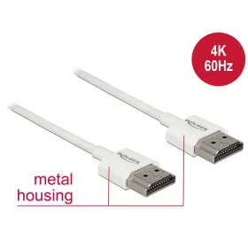   Delock HDMI-kábel Ethernettel - HDMI-A-csatlakozódugó > HDMI-A-csatlakozódugó, 3D, 4K, 1 m, vékony (DL-85122)