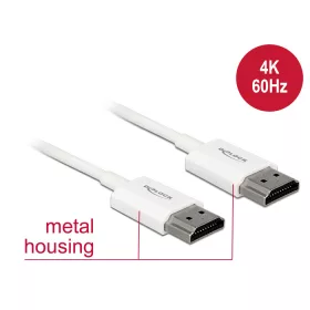   Delock HDMI-kábel Ethernettel - HDMI-A-csatlakozódugó > HDMI-A-csatlakozódugó, 3D, 4K, 4,5 m, vékony (DL-85139)