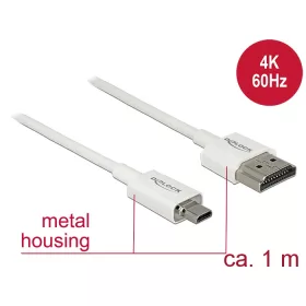   Delock Kábel Nagysebességű HDMI Ethernettel - HDMI-A-csatlakozódugó > HDMI Micro-D-csatlakozódugó, 3 (DL-85149)