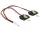 Delock Tápkábel, 2 tus csatlakozóhüvely > 2 x 15 tus SATA-aljzat (5 V), fém, 20 cm (DL-85249)