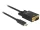 Delock Kábel USB Type-C csatlakozó > VGA csatlakozó (DP váltakozó mód) Full HD 1080p,1 m, fekete (DL-85261)