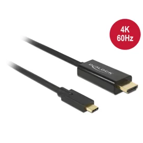   Delock Kábel USB Type-C csatlakozó > HDMI csatlakozó (DP váltakozó mód) 4K 60 Hz, 2 m fekete (DL-85291)