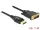Delock Kábel Displayport 1.2 dugó > DVI 24+1 dugó passzív 1 m fekete (DL-85312)