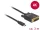 Delock Kábel USB Type-C csatlakozó > DVI 24+1 csatlakozó (DP váltakozó mód) 4K 30 Hz, 3m, fekete (DL-85322)
