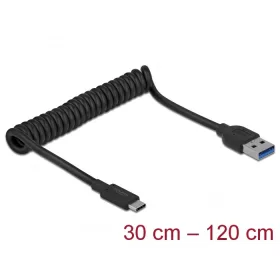   Delock USB 3.1 Gen 2 csavart kábel A-típusú apa - C-típusú apa csatlakozóval (DL-85349)