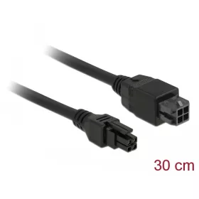   Delock Micro Fit 3.0 4 tűs bővítőkábel csatlakozódugóval > csatlakozóhüvellyel 30 cm (DL-85377)