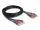 Delock RCA RGB bővítő kábel 3 db. apa - 3 db. anya, 1 m (DL-85390)