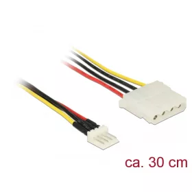   Delock Tápkábel, 4 tűs Floppy-csatlakozódugó > 4 tűs Molex-csatlakozóhüvely, 30 cm (DL-85457)